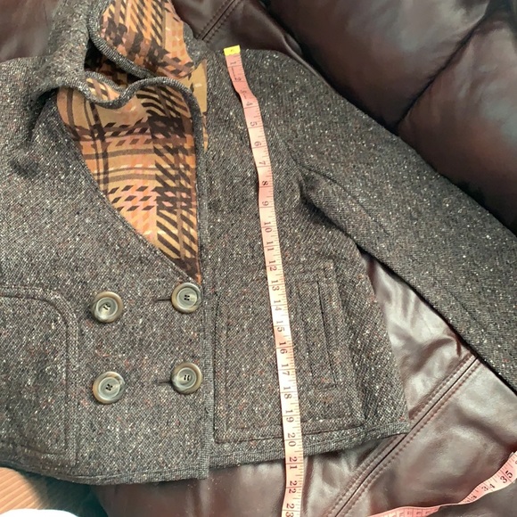 Burberry blue label tweed cape coat 3/4 sleeve - Picture 7 of 8